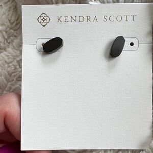 Kendra Scott Gunmetal Grey Tone Stud Pushback Earrings New with Tags Retail $50